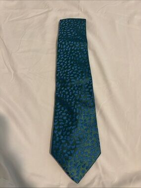 Charvet Classic Men's Blue Green Patterned Tie